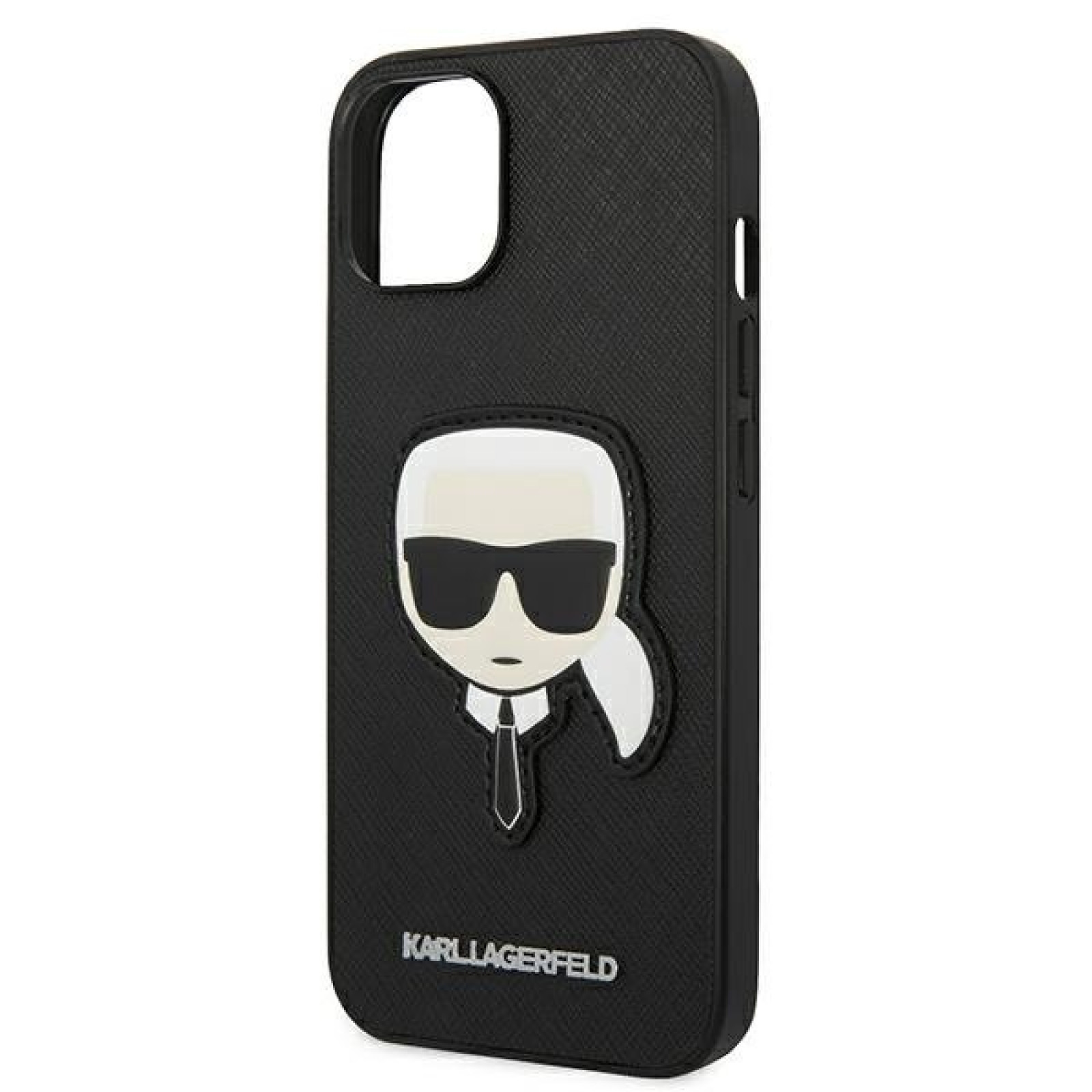 Гръб Karl Lagerfeld PU Saffiano Karl Head Case за iPhone 14 Plus - Черен